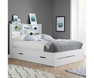 Birlea Alfie Kingsize Wooden Storage Bed Frame - White