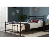 Birlea Atlas Metal Bed Frame, Double, Black Dimensions: 4′6″ x 6′3″ (135cm x 190cm)