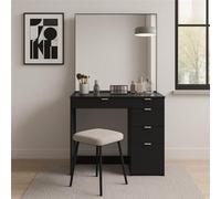 Birlea Ava 5 Drawer Dressing Table Black