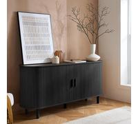 Birlea Axel 2 Door Fluted Sideboard in Black Birlea Black