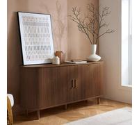 Birlea Axel 2 Door Fluted Sideboard In Walnut Walnut One Size