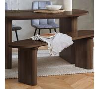 Birlea Axel Fluted Dining Bench Walnut