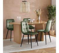 Birlea Axel Oval Fluted Dining Table With 4 Chairs