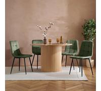 Birlea Axel Pair Of Dining Chairs Olive Green