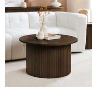 Birlea Axel Round Fluted Coffee Table One size Brown