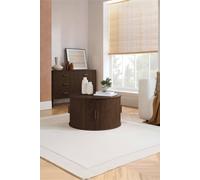 Birlea Axel Round Fluted Coffee Table with Storage Walnut in Brown | Size: 1 Pack Birlea Brown 1 Pack
