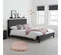Birlea Bed Frame & Mattress Black Velvet Fabric Sleepsoul Paris Black Single