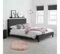 Birlea Bed Frame & Mattress Black Velvet Fabric Sleepsoul Paris | Size: Single Birlea Black Single