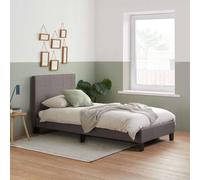 Bed Frame & Mattress Grey Fabric Birlea Sleepsoul Paris Birlea Grey Small Double