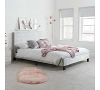 Bed Frame & Mattress Silver Velvet Fabric Birlea Sleepsoul Paris Birlea Grey Small Double