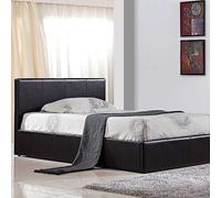 Birlea Berlin Faux Leather Ottoman Storage Bed Natural