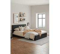 Birlea Berlin Faux Leather Ottoman Storage Bed Natural