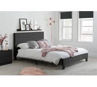 Birlea Berlin King Bed Black Crushed Velvet