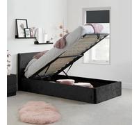 Birlea Berlin Single Ottoman Bed Black Crushed Velvet
