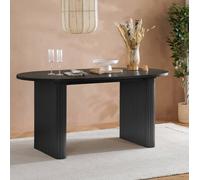 Birlea Black Oval Fluted Dining Table Axel Birlea Black