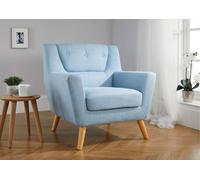 Birlea Blue Fabric Armchair Lambeth Duck Egg Easy Chair Scandinavian Retro In Duck Egg Blue Duck Egg Blue One Size
