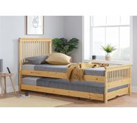 Birlea Buxton High End Single Guest Bed Pine Bundle With 2 Nimbus Mattresses