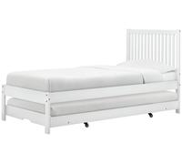 Birlea Buxton Single Bed Frame with 2 Mattresses - White