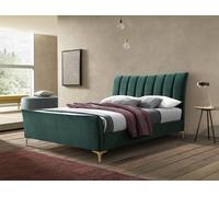 Birlea King Clover Fabric Bed Green, none