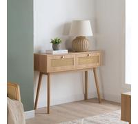 Birlea Croxley Console Table Oak Rattan Hall Dressing Table