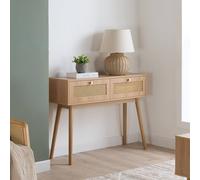 Birlea Croxley Console Table Oak Rattan Hall Dressing Table in Light Oak Birlea Light Oak