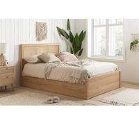 Birlea Croxley Wooden Rattan Ottoman Bed Frame, Double