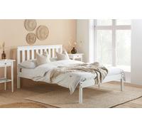 Birlea Denver Bed Frame, Small Double, White Dimensions: 4′ x 6′3″ (120cm x 190cm)