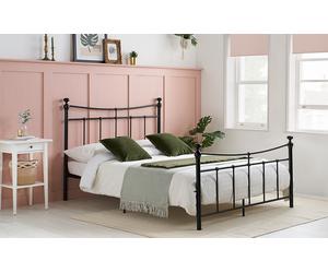 Birlea Emily Metal Bed Frame, Double, Black