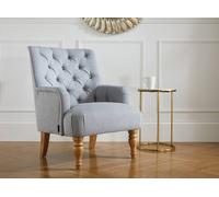 Birlea Fabric Arm Chair Padstow Easy Chair Traditional Accent In Grey Grey One Size