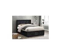 Birlea Fabric Ottoman Bed Frame Storage Hannover Gas Lift in Black | Size: Small Double Birlea Black Small Double