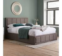 Small Double Ottoman Bed Grey Hannover Frame 4FT 120cm Bedstead Storage Fabric