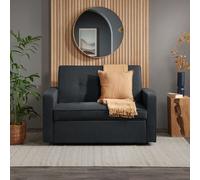 Birlea Fabric Sofa Bed Otto 2 Seater Settee Contemporary in Grey Birlea Grey
