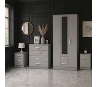 Birlea Lynx Bedroom Bundle Black, Black