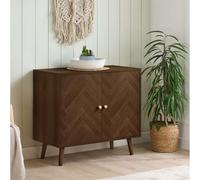 Birlea Herringford 2 Door Sideboard Storage Cabinet Walnut Parquet Design