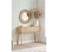 Birlea Herringford Console Table Hall Table Dressing Table Oak Parquet Design in Brown Birlea Brown