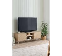 Birlea Herringford Large TV Unit Entertainment Stand Oak Parquet Design in Brown Birlea Brown