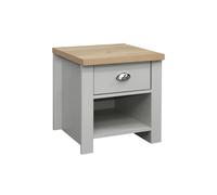 Birlea Highgate 1 Drawer Lamp Table One Size Grey