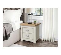 Birlea Highgate 2 Drawer Bedside Cream & Oak