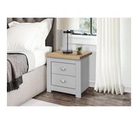 Birlea Highgate 2 Drawer Bedside Grey & Oak