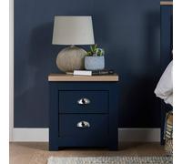 Birlea Highgate 2 Drawer Bedside Navy And Oak