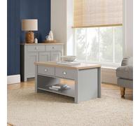Birlea Highgate 2 Drawer Coffee Table Grey & Oak