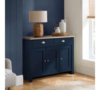 Birlea Highgate 3 Door 2 Drawer Sideboard One Size Navy Blue & Oak