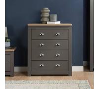 Birlea Highgate 4 Drawer Chest, Grey