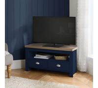 Birlea Highgate Corner Tv Unit Navy Blue & Oak