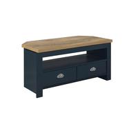 Birlea Highgate Corner Tv Unit Navy Blue & Oak Effect