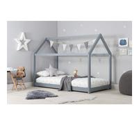 Birlea, House Kids Bed, Grey, Pine, 90cm