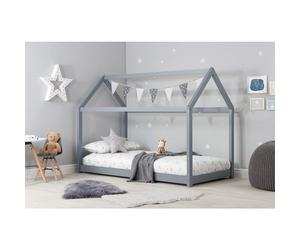 Birlea, House Kids Bed, Grey, Pine, 90cm