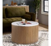 Birlea Kagu Coffee Table Fluted Ribbed Oak & Marble effect in Light Oak | Size: 1 Pack Birlea Light Oak 1 Pack