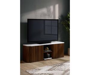 Birlea Kagu Large TV Unit Fluted Ribbed Walnut & Marble effect Birlea Walnut