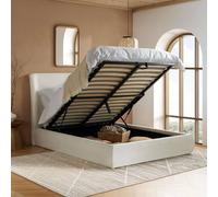 Birlea Lanis Ottoman Cream Linen Fabric King Size Bed Frame Cream King